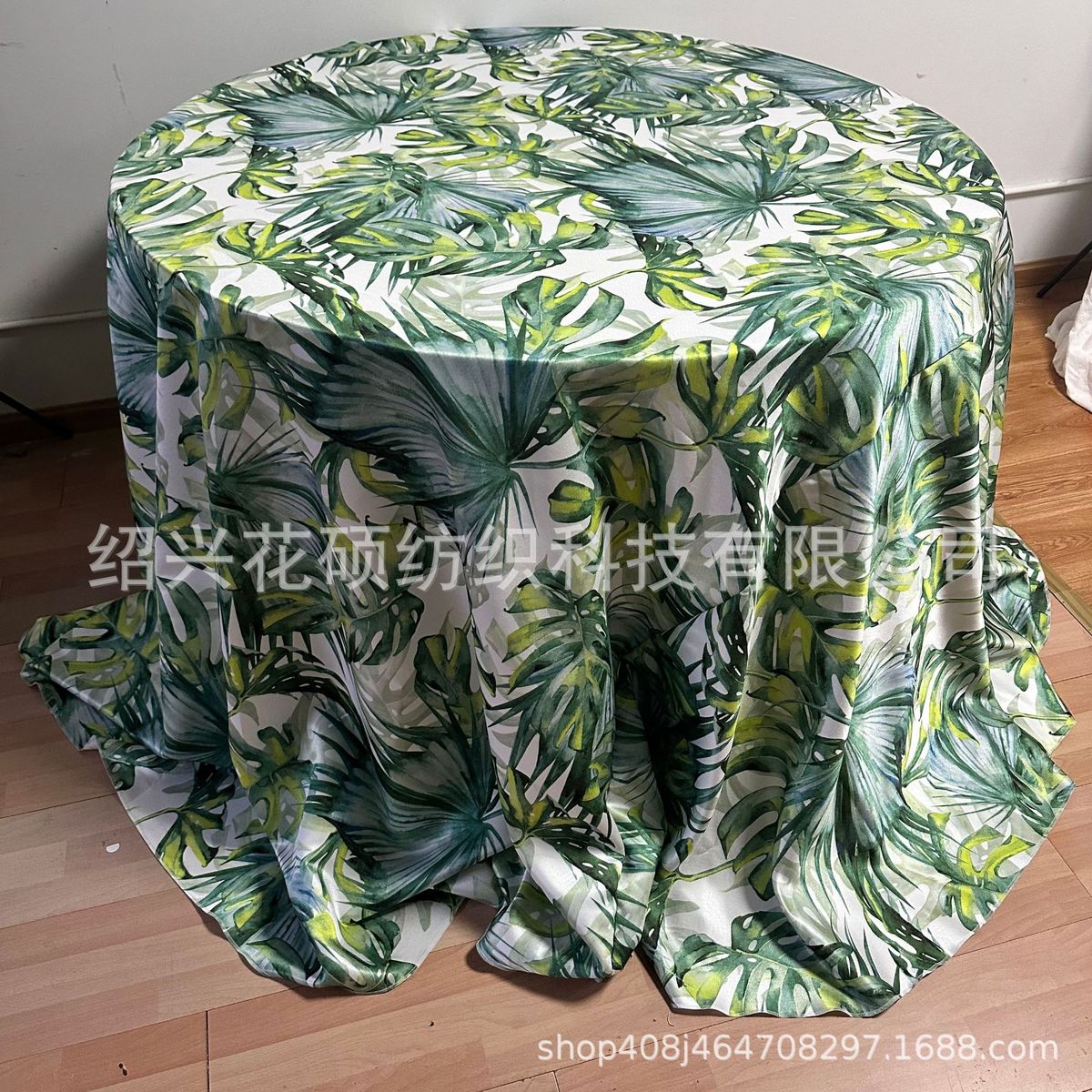 厂家直供婚礼宴会田台布热带自然印花桌布外贸款酒店