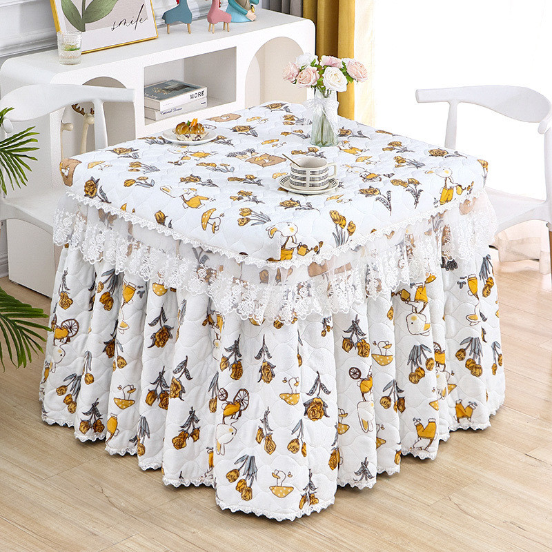 sy双面绒加厚正方形电暖炉烤火桌子罩家用新款烤火炉取暖桌布套冬