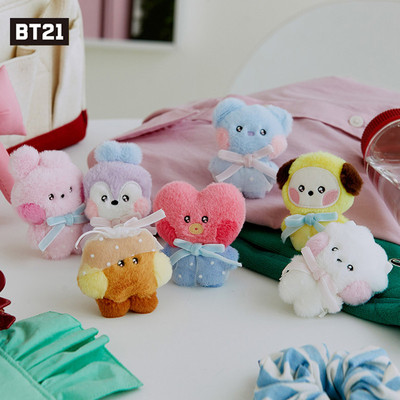 BT21防弹少年团mini minini RIBBON毛绒公仔玩偶可爱女站姿娃娃