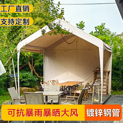 网红帐篷户外集市摆摊用遮阳棚雨棚露天房式防风四脚伞庭院停车棚