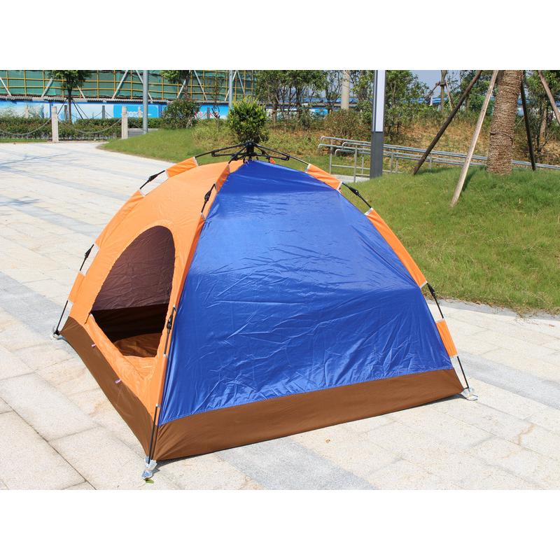 户外帐篷全自动帐篷拉绳3/4人野营休闲户外露营帐篷沙滩帐篷