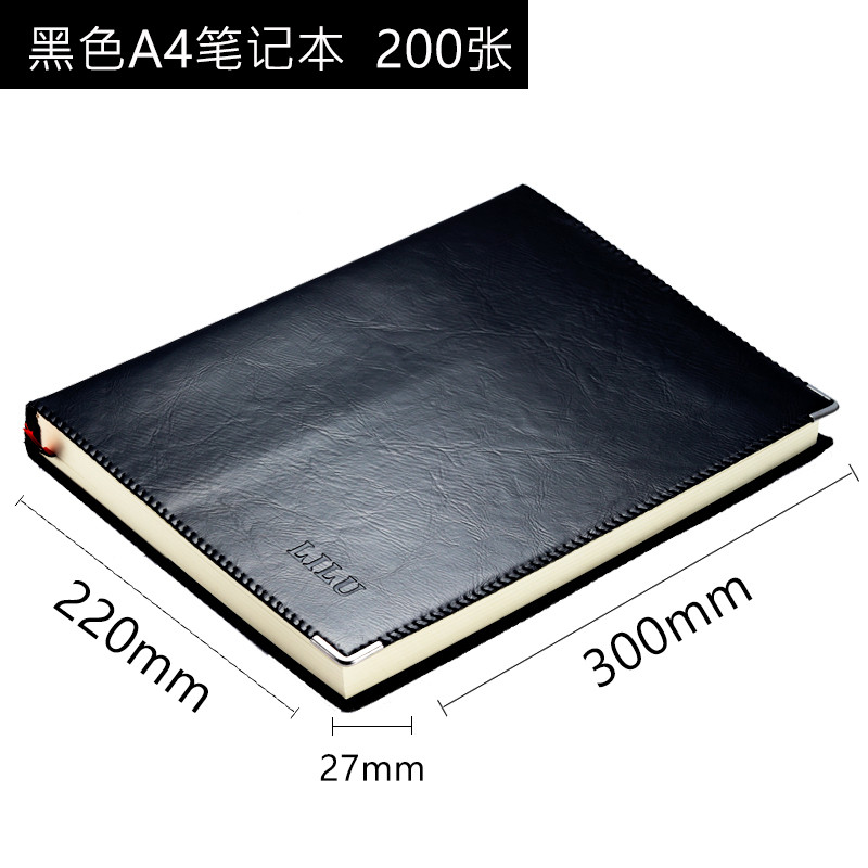 A4笔记本文具超加厚大号会议记录学生日记本子简约皮面记事本商务