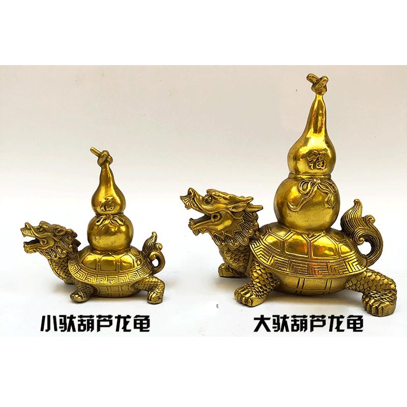 铜器批发黄铜摆件龟塔龟驼塔龙头龟摆件龙龟驮葫芦龙龟背塔