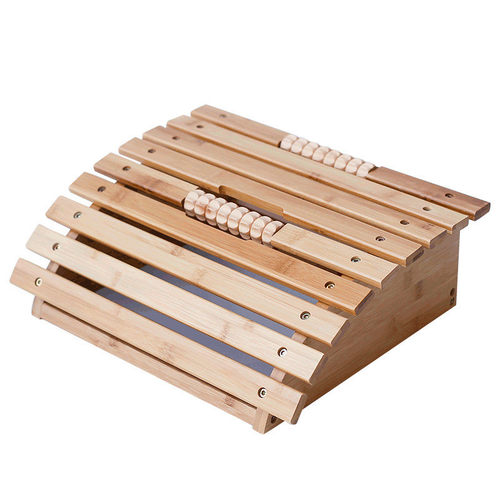 楠木批发按摩脚踏办公室电脑桌下竹制按摩放松踏厂家脚凳