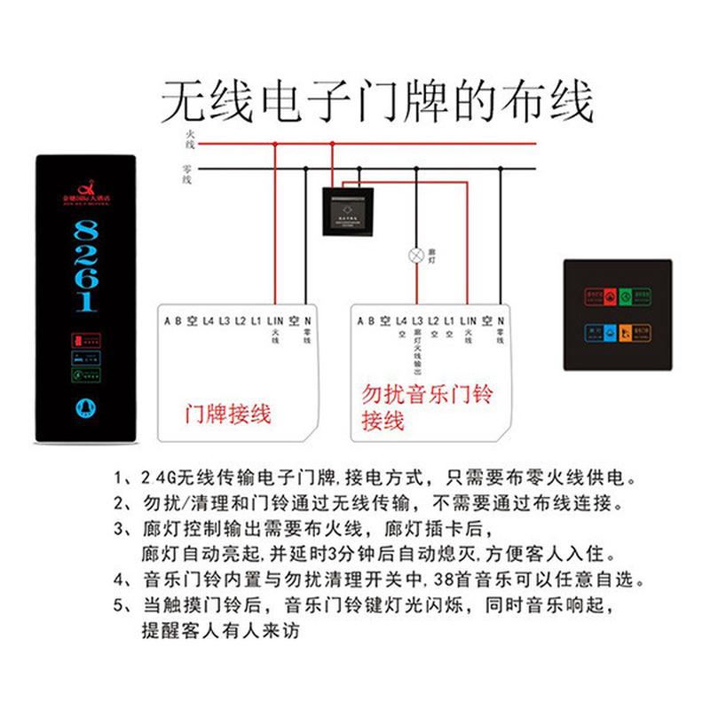 酒店请勿打扰门挂牌酒店宾馆发光摆件民宿房间电子标牌包间