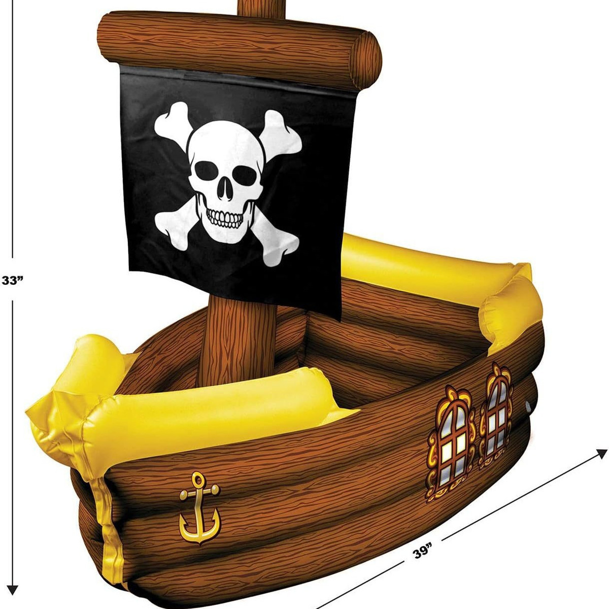 厂家直销pvc新款海盗船万圣节寻宝装饰宝箱游戏用品派对主题