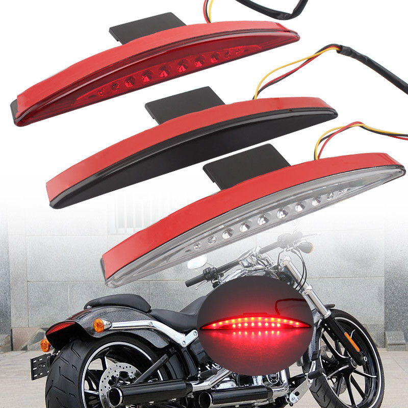 摩托车改装后挡泥板尾灯LED刹车灯后制动灯 适用于哈雷 突破者