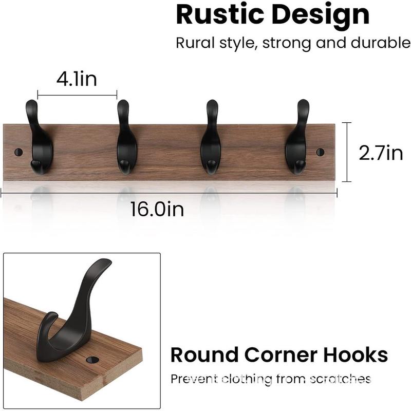 欧式卧室创意墙上衣帽架门后挂衣架玄关壁挂衣钩墙壁木质衣服挂钩