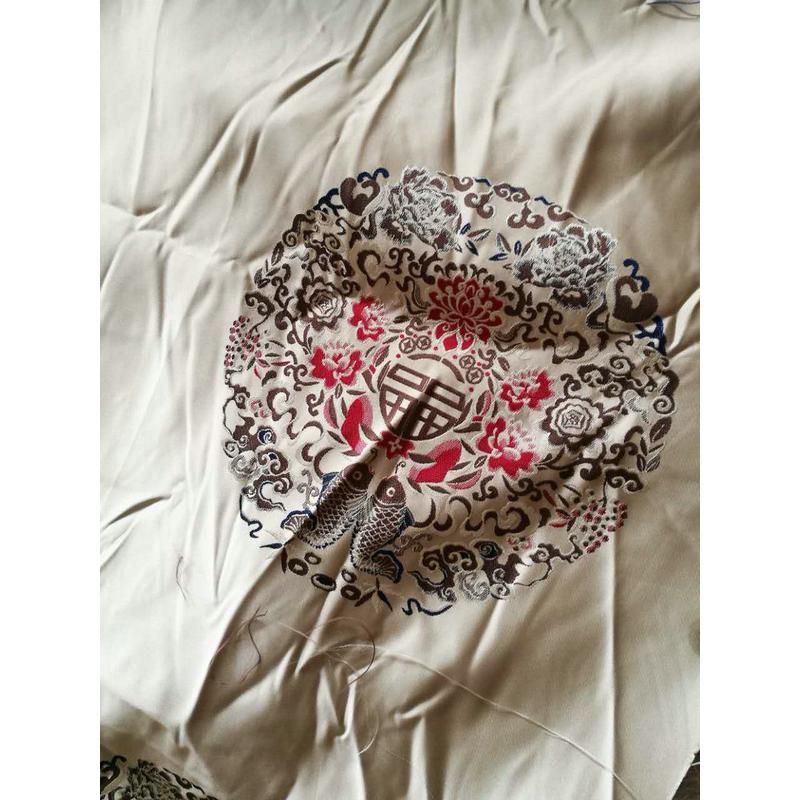 高精密提花红木家具布料中式抱枕坐垫刺绣沙发桌旗织锦缎布料