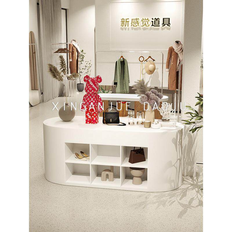 服装店软装中岛展示台桌子橱窗装饰陈列道具鞋包流水台展台道具