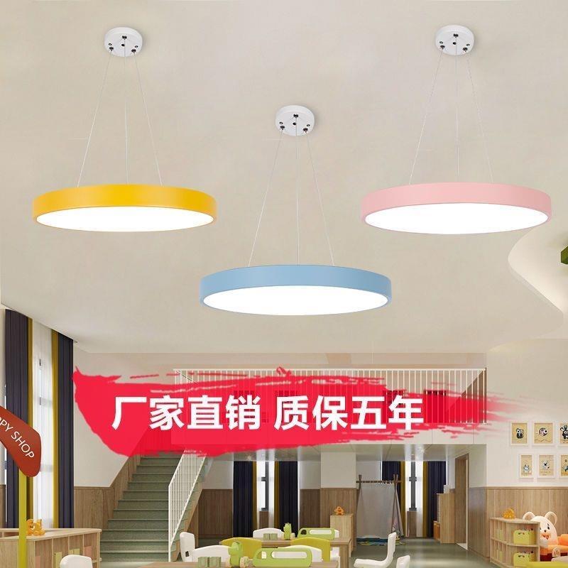 美发店圆形吊灯商用店铺办公室吸顶灯吊线灯吧台灯工业风灯具