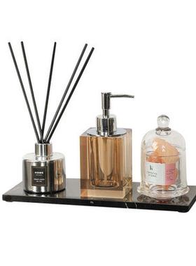 样板房卫生间香薰摆件洗手台洗漱套装托盘浴室柜软装饰品搭配组合
