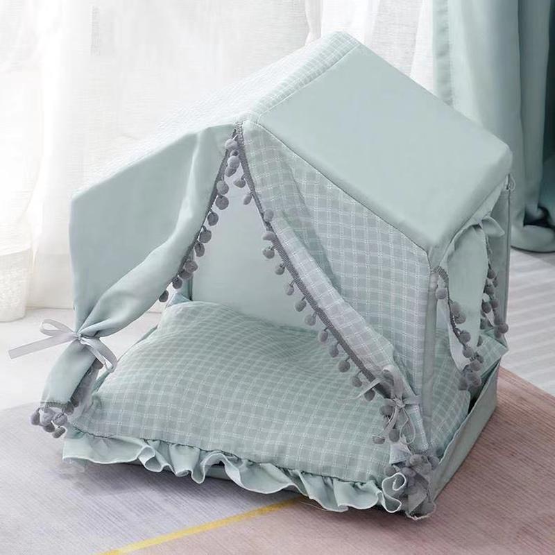 萌宠狗窝窝夏季可拆洗宠物公主房中小型猫帐篷四季可折叠房子