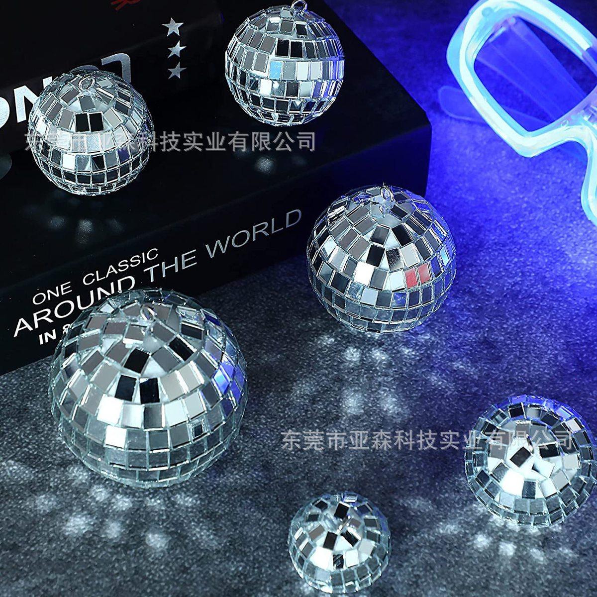 酒吧水晶魔球镜片球反光球镜面球舞台灯光玻璃球婚庆水晶球