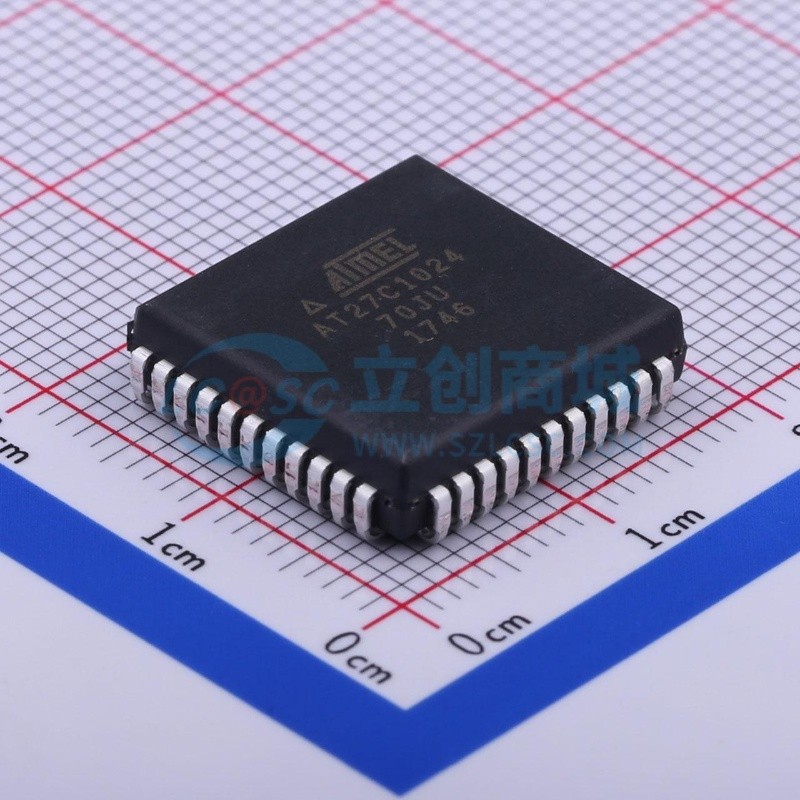 EEPROM AT27C1024-70JU PLCC-44(16.6x16.6) MICROCHIP(美国微芯)