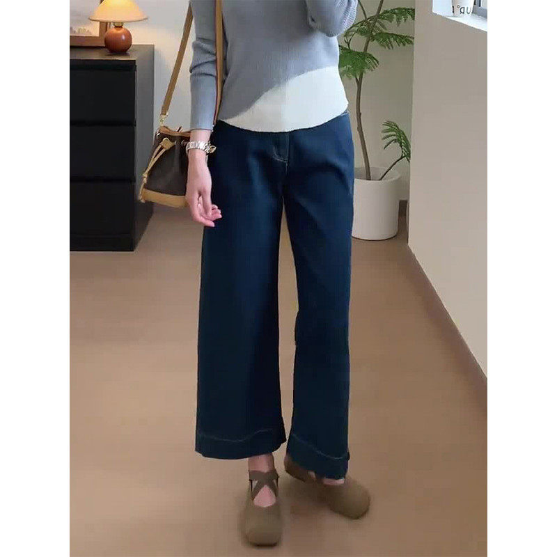 大码直筒2024早秋新款梨形身材胖mm显瘦九分阔腿裤,女装/女士精品,大码裤装,淘宝优惠券,粉丝福利购,淘宝优惠卷