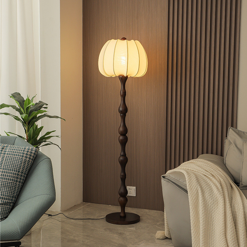 日式茶室个性落地灯中古侘寂风禅意沙发卧室床头柜立式台灯氛围灯