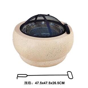 家用烤火盆木炭围炉炉烧烤炉桌烤火煮茶户外烧烤架氧化镁火炉批发