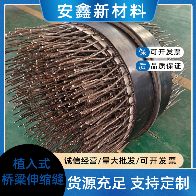 植入式钢筋桥梁伸缩缝连续装置esc构造多孔简支梁桥面橡胶止水带