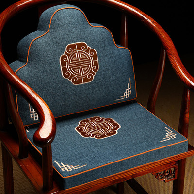 中式坐垫椅垫靠背一体实木圈椅茶椅垫靠枕靠山枕罗汉床云朵枕靠垫