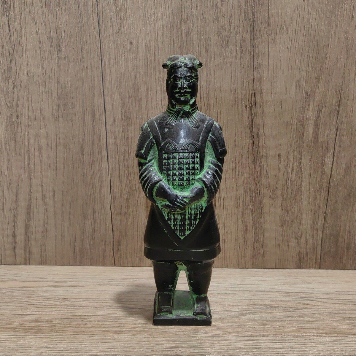 仿古纯铜兵马俑站青铜器西安秦始皇兵马俑秦俑佣摆件收藏工艺品