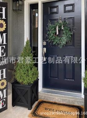 新品木制仿古竖行标志牌长款大欢迎牌家居庭院装饰松木门牌