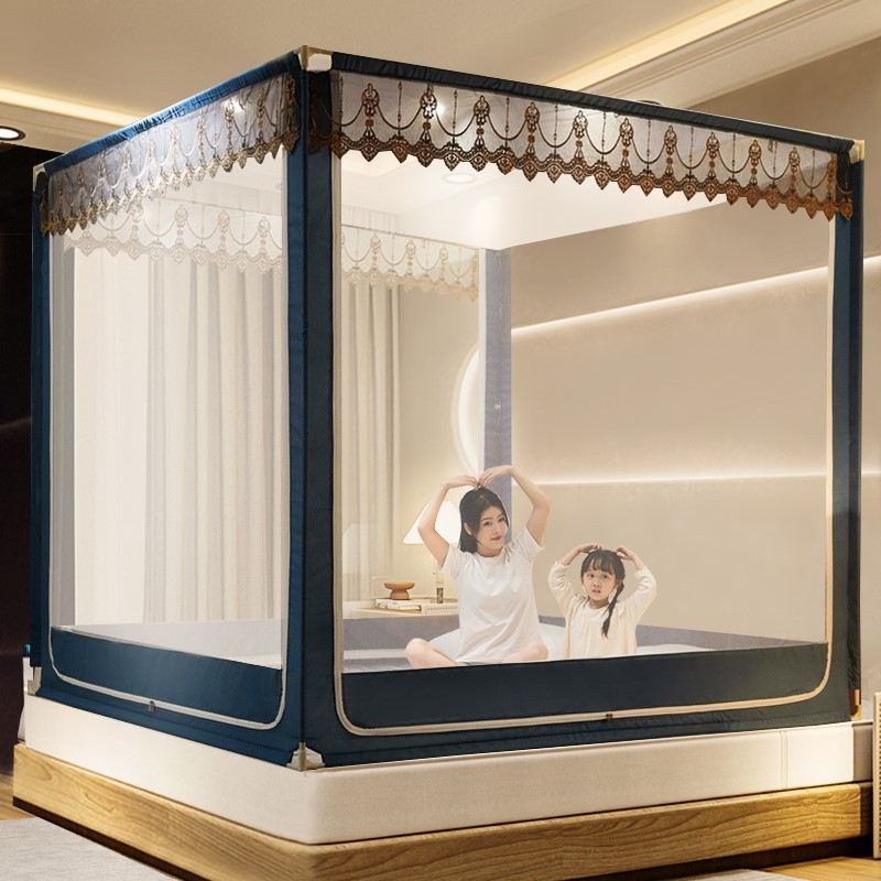 8e7q蒙古包防摔蚊帐全包底宝宝专用母婴支架杆加粗加厚家用批发一