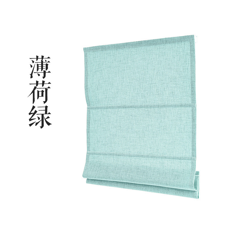日式飘窗罗马帘半遮光侘寂卷帘客厅茶室民宿办公亚麻升降帘拉卷帘