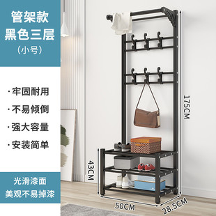 入门鞋架屋内一体入门换鞋凳衣帽架鞋柜加衣架一体组合衣架挂衣架