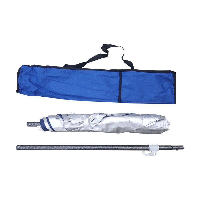 钓鱼伞纤维架 黑金砂铁管材质厂家直供 涤丝银胶布料伞包