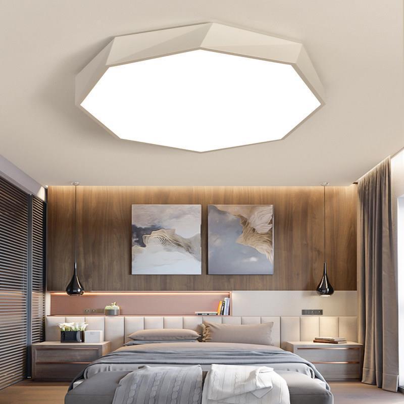 创意个性轻奢卧室灯灯具led小主卧吸顶灯简约现代北欧几何房间灯