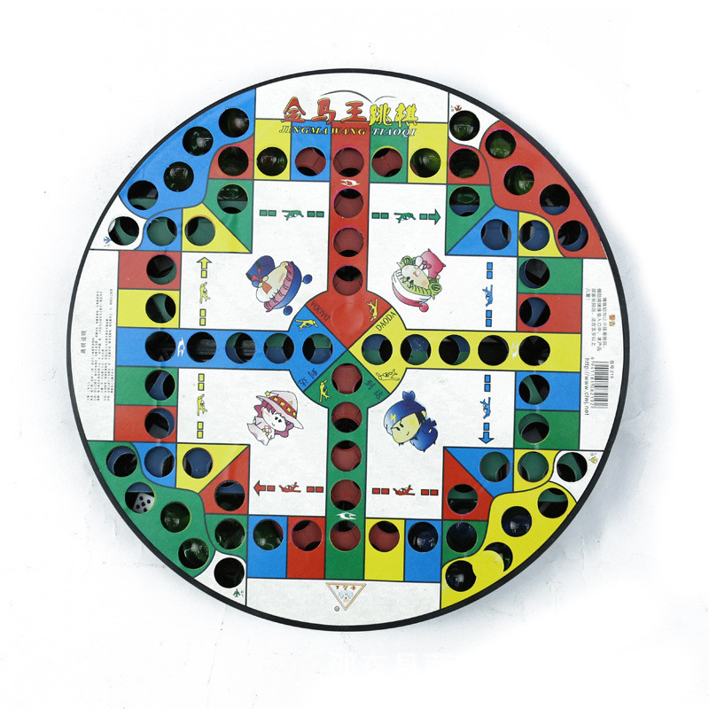 经典亲子桌游互动玩具益智游戏棋环保玻璃弹珠游戏棋彩色跳棋批