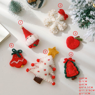 9wor毛毡啊 饰挂件发光圣诞树摆件节日场景布置 迷你diy素材包杂装