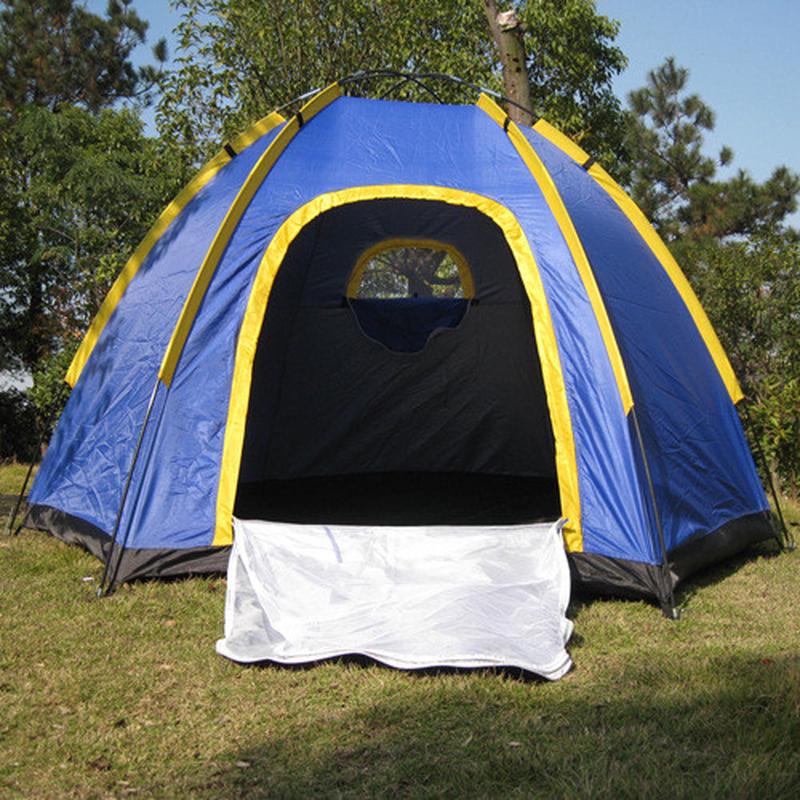 凹凸帐篷户外帐篷3-4人六角多人野营帐篷旅游帐篷防雨沙滩帐篷
