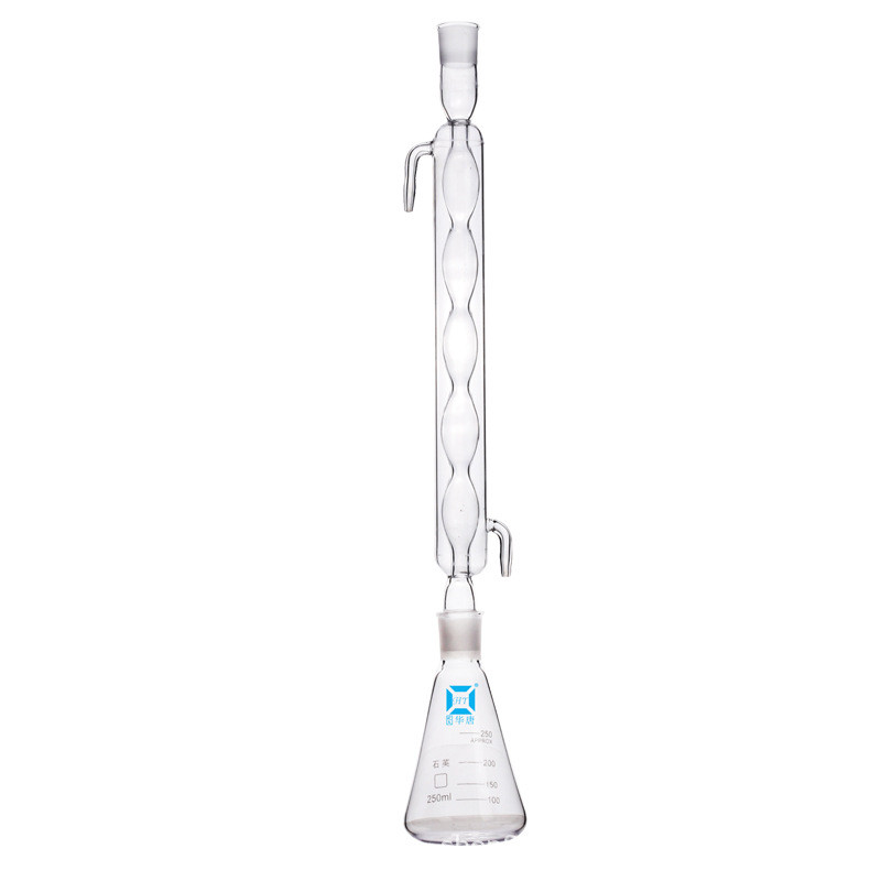 石英回流装置2505001000ml耐高温石英测定硼玻璃冷凝管含量无管