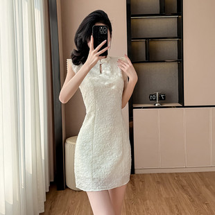 直销新中式改良旗袍连衣裙女夏款小个子高级质感洋气时尚显瘦绝美