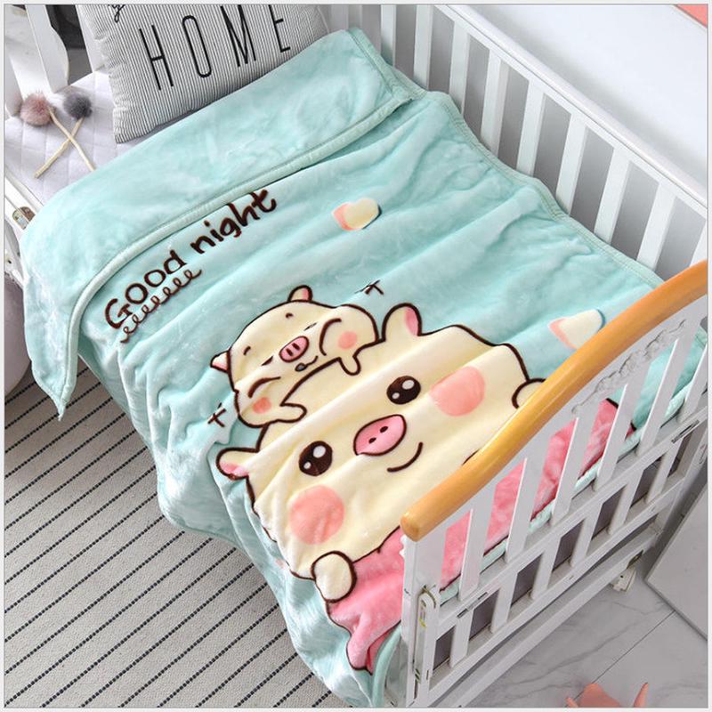 1.2kg款双层包边儿童毛毯 110*140卡通儿童云毯加厚超柔儿童毯