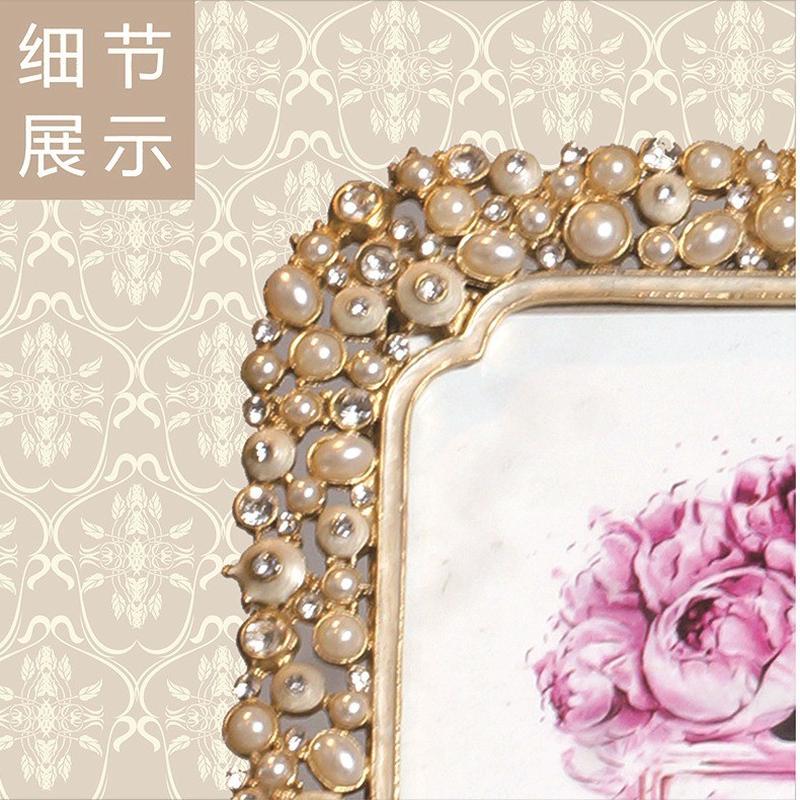 轻奢复古相框摆台影楼照片馆创意礼品相框接入组合67寸批发