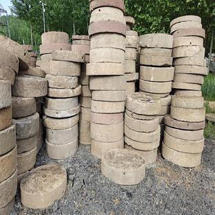 老老磨盘农村石器天然老石板旧石磙石磨片广场铺路石庭院老石磨