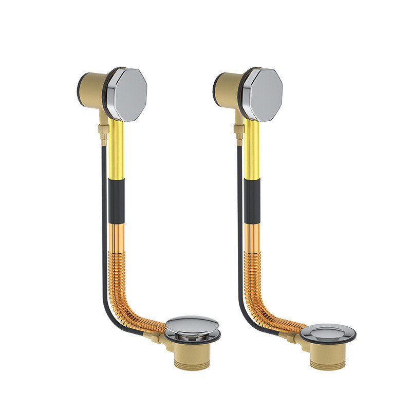 全铜旋转式浴缸去水器下水管浴缸排水管下水器溢水管供应