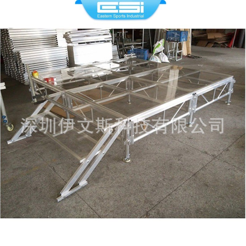 厂家直销铝合金拼装舞台玻璃架舞台折叠舞台活动舞台设备