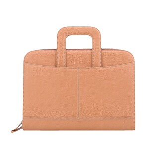 pu皮文件包厂家伸缩手提拉链皮革资料袋卡片位电脑内胆包印logo