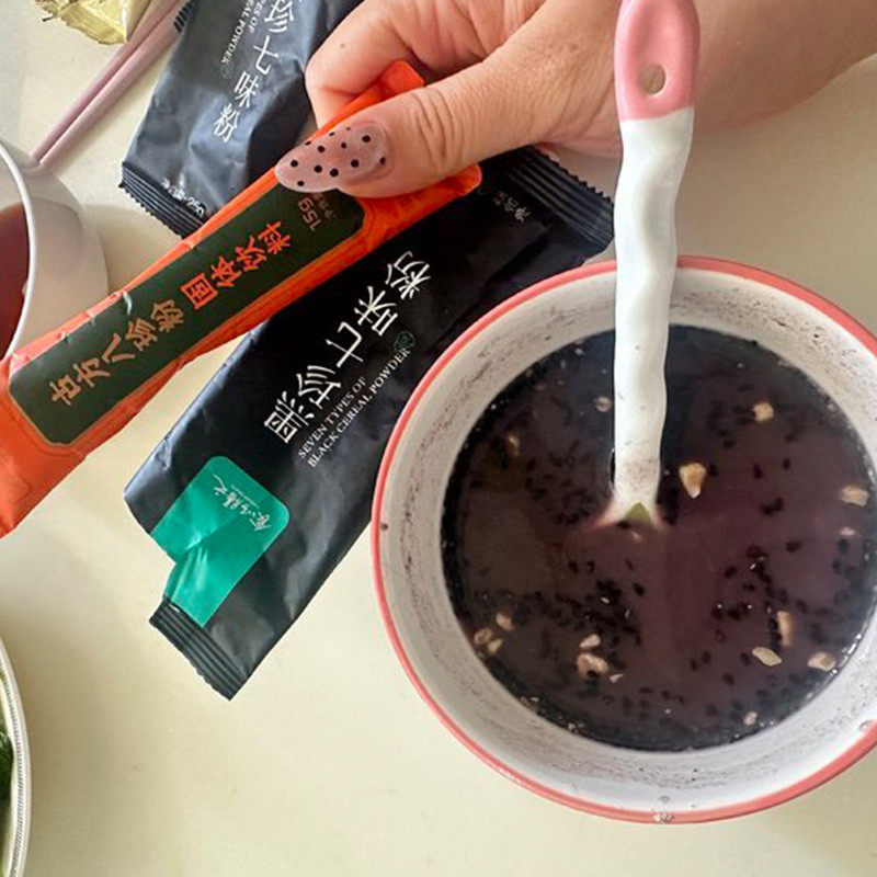 新货食以膳之黑珍七味粉黑芝麻桑葚枸杞黑豆儿童营养早代餐五谷杂