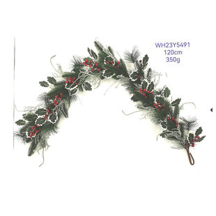 圣诞节装饰花环门家居装饰门环挂花橱窗道具仿真花枝摆件