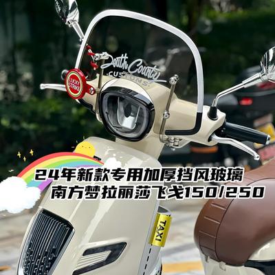 适用24年款南方飞戈150/250Air挡风风挡复古风挡包边条反光车身贴