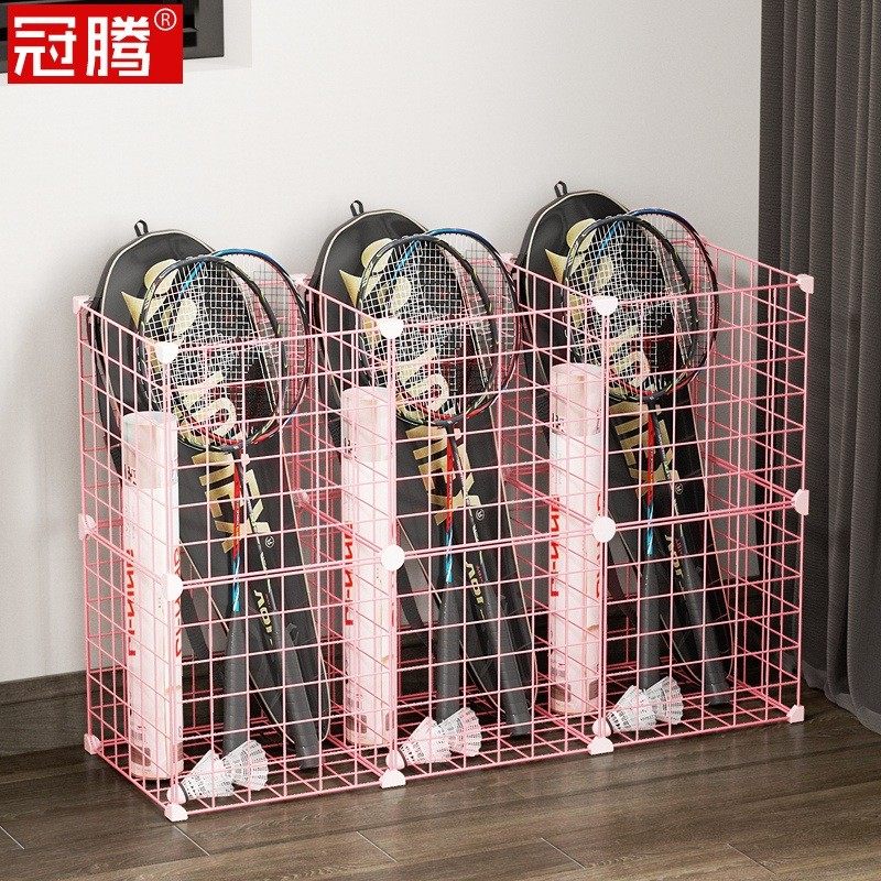 健身器材收纳筐球拍置物筐框铁艺带网篮落地运动瑜伽垫收纳架神器,收纳整理,橱柜收纳筐,淘宝优惠券,粉丝福利购,淘宝优惠卷