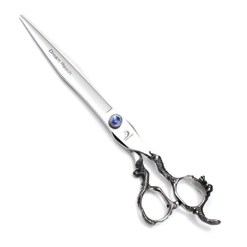 批发8寸剑型龙美发剪刀薄理发宠物美容打鱼骨剪不锈钢理发剪刀