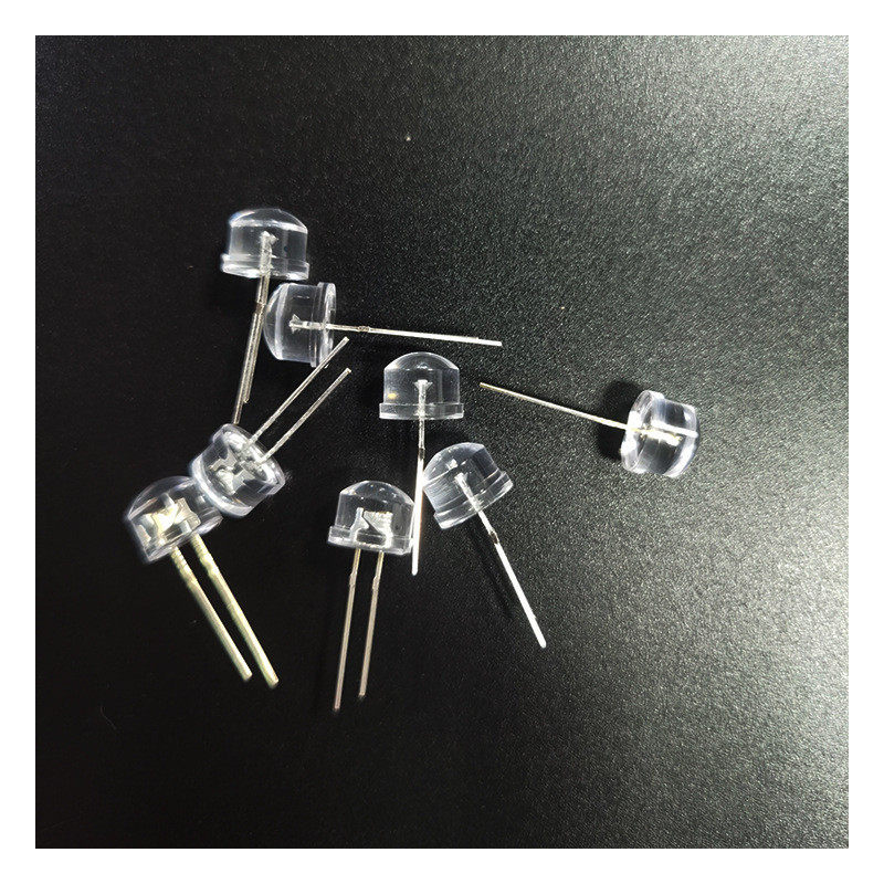圆头f8草帽灯珠加工灯珠发光二极管8mm发光管紫光直插式led小白光