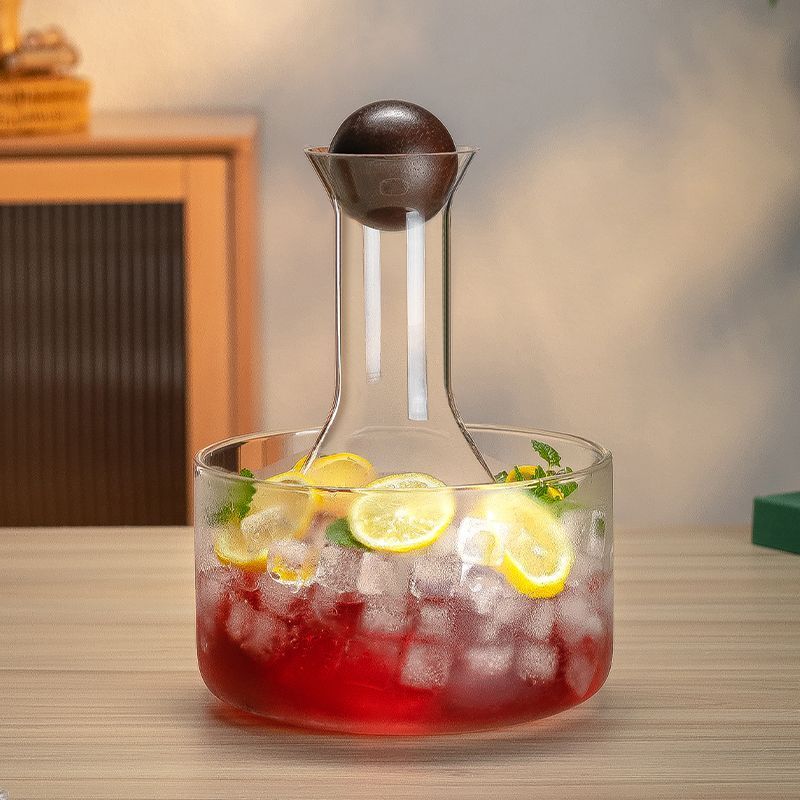 冰红酒醒酒器家用奢华冰镇酒瓶高档冰桶分酒器酒具套装瀑布冰酒壶