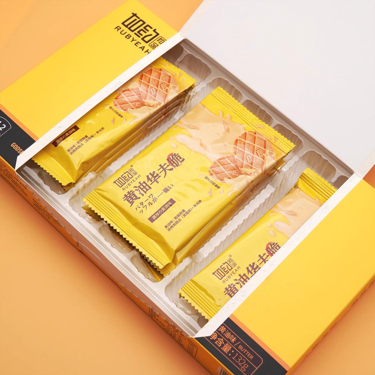 如约初品华夫脆Rubyeah薄脆饼干黄油巧克力可可味下午茶休闲零食